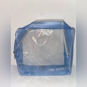 Lise Watier Blue Transparent Women's Cosmetic Bag